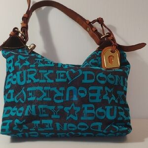 Dooney & Bourke Blue and Brown Hobo Bag